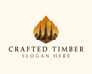 Thai Temple Landmark logo design