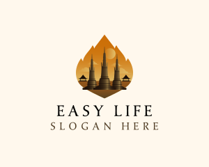 Thai Temple Landmark logo design