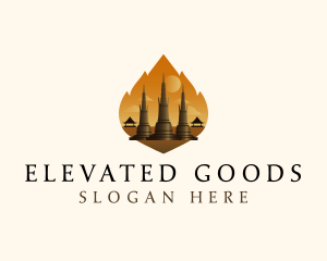 Thai Temple Landmark logo design