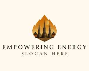 Thai Temple Landmark logo design