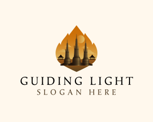 Thai Temple Landmark logo design