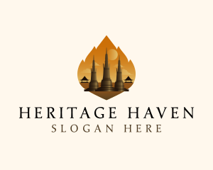 Thai Temple Landmark logo design