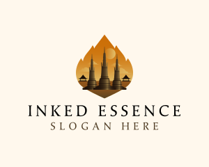 Thai Temple Landmark logo design