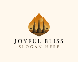 Thai Temple Landmark logo design