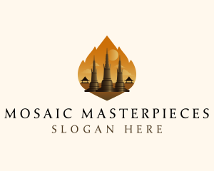 Thai Temple Landmark logo design