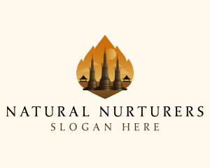 Thai Temple Landmark logo design