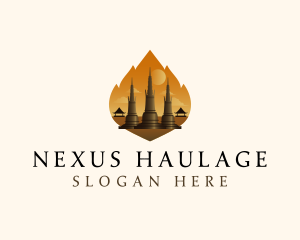 Thai Temple Landmark logo design