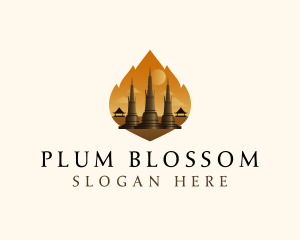 Thai Temple Landmark logo design