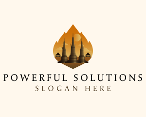 Thai Temple Landmark logo design