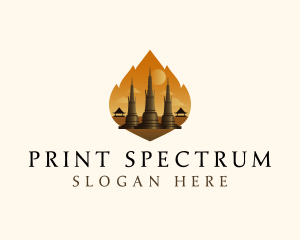 Thai Temple Landmark logo design