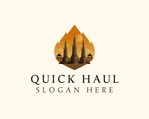 Thai Temple Landmark logo design