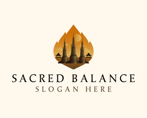 Thai Temple Landmark logo design