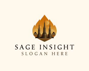 Thai Temple Landmark logo design