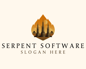 Thai Temple Landmark logo design