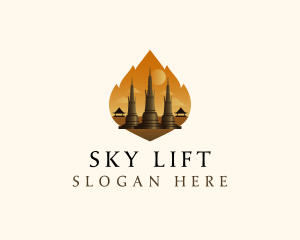 Thai Temple Landmark logo design