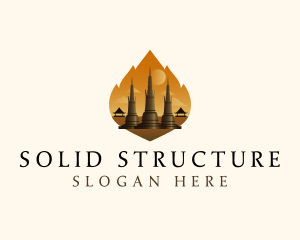 Thai Temple Landmark logo design