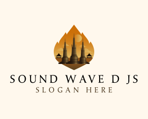 Thai Temple Landmark logo design