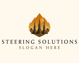 Thai Temple Landmark logo design