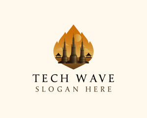 Thai Temple Landmark logo design