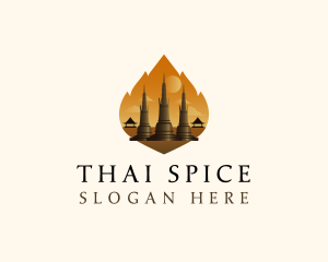 Thai Temple Landmark logo design