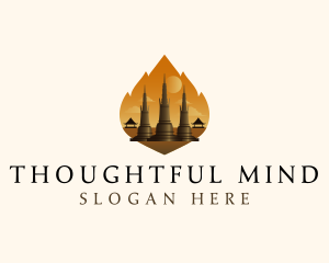 Thai Temple Landmark logo design