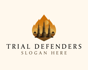 Thai Temple Landmark logo design