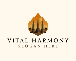 Thai Temple Landmark logo design