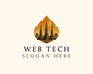 Thai Temple Landmark logo design