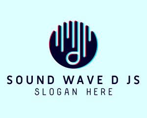 Soundwave Music Note  logo design