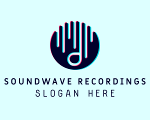 Soundwave Music Note  logo design