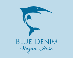 Fishing Blue Marlin logo design