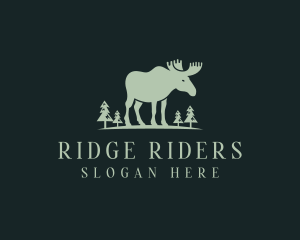 Wild Moose Elk Wildlife  logo design