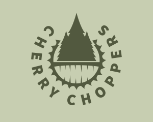 Pine Tree Sawmill Badge logo design