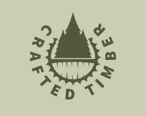 Pine Tree Sawmill Badge logo design