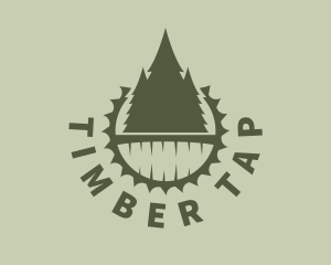 Pine Tree Sawmill Badge logo design