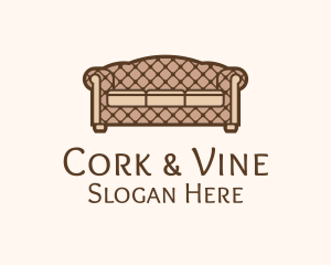 Retro Sofa Furniture logo design