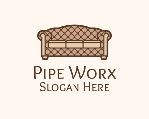 Retro Sofa Furniture logo design