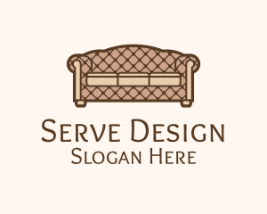 Retro Sofa Furniture logo design