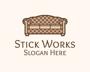 Retro Sofa Furniture logo design