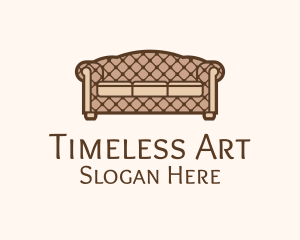 Retro Sofa Furniture logo design