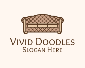 Retro Sofa Furniture logo design