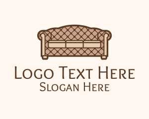 Furniture - Retro Sofa Furniture logo design