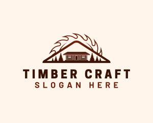 Cabin Lumber Woodwork logo design