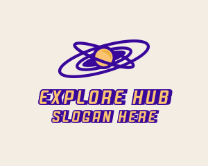 Planetary Orbit Galaxy logo design