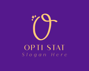 Gold Sparkle Letter O logo design