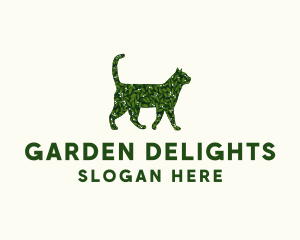 Plant Cat Gardening logo design