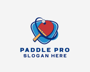 Pingpong Paddle Sports logo design