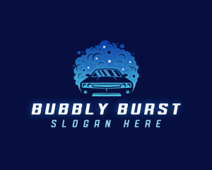 Car Cleaning Bubble logo design