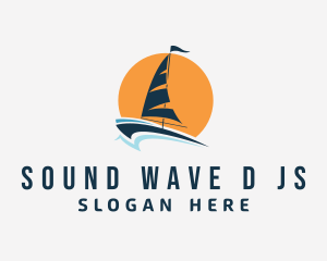 Sun Sailing Yacht  logo design