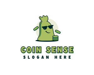 Money Coins Cartoon logo